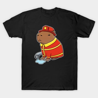 Capybara Firefighter costume T-Shirt